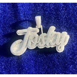 Pendentif personnalisé SHREYA DIAM avec nom, serti de moissanite, plaqué or rose, argent 925, collier tendance pour tous les jours, unisexe - Product Image 5