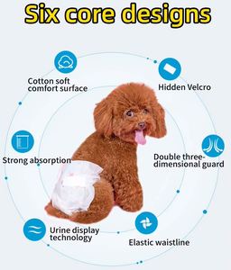 Fournitures pour animaux de compagnie 2026 OEM, couches jetables hautement absorbantes pour chien mâle - Product Image 4