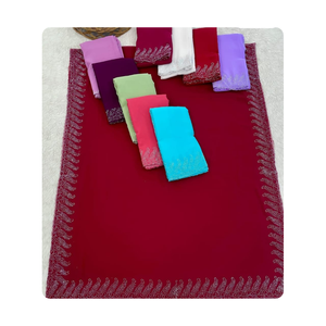 Saree traditionnel avec impression fine parfait pour mariage et soirée mariage et fête porter des saris - Product Image 6