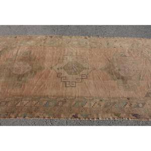 Vintage Classic Turkish <b>Rug</b> Beige 4.6 X 10.2ft Handmade Wool with Latex Backing Patchwork Pattern for Teen <b>Bedside</b> - Product Image 4
