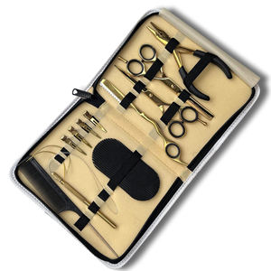 Hand <b>Tied</b> Hair Extension Tools Kit With Sewing Needle Rose Gold Stainless Steel Hair Extension Pliers With Hair <b>Clips</b> - Product Image 3