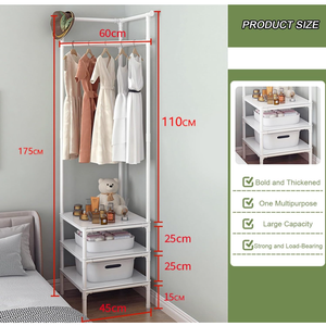 Moderno durevole scarpiera angolare in plastica e acciaio scarpiera/Organizer per la casa soggiorno mobili - Product Image 4