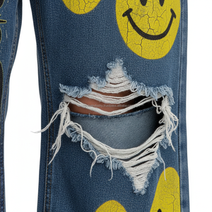 Jeans de Mezclilla con Estampado Gráfico, Cintura Alta, Transpirables, Casuales, Estilo Y2K para Mujer, Fabricante OEM - Product Image 3