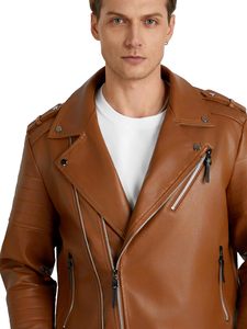 Nuevas llegadas Chaqueta de moto de bajo precio Ropa de hombre Chaquetas de moto de carreras impermeables Chaqueta de moto de cuero genuino - Product Image 2