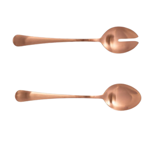 El último servidor de ensaladas, juego de cubiertos de Metal con acabado de cobre, nuevos cubiertos de Metal de acero, servidor de ensaladas con espejo de moda con mango de Metal - Product Image 1
