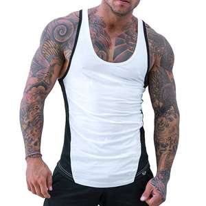 Débardeur pour homme pour l'entraînement Muscle Fit Gym Sleeveless Bodybuilding Athletic Fitness Apparel Breathable Knitted - Product Image 1