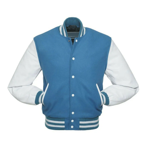Meilleure vente personnalisé corps en laine manches en cuir véritable support réversible Letterman Bomber Varsity veste hommes femmes de haute qualité - Product Image 5