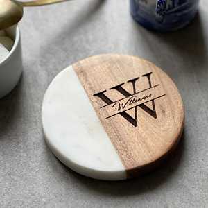 Premium White & <b>Clear</b> Drinks Coaster <b>Table</b> Top Office and Home Decoration Drinks coaster - Product Image 3