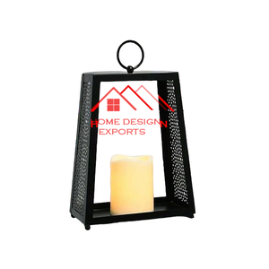 Linterna de mesa de último diseño en negro, linterna de Metal para colgar en la pared, linterna de hierro Para Boda y decoración del hogar, última Decoración - Product Image 5