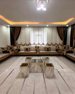 Sièges au sol orientaux, canapé ethnique, canapé Majlis arabe, canapé de style ottoman, ensemble Jalsa arabe, sièges au sol orientaux de luxe - Product Image 3