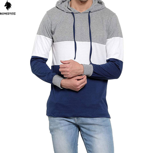 เสื้อฮู้ดสวมหัวของผู้ชายผ้าโพลีเอสเตอร์ผ้าฝ้าย100% น้ำหนักเบาย้อมสีล้วนดีไซน์ตามสั่ง - Product Image 1