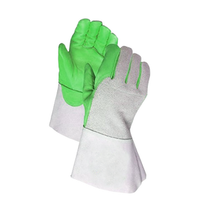 Tissu polaire épais à l'intérieur de la peau de vache Grain et cuir fendu Gants de soudage TIG Gants de barbecue de construction résistants aux incendies - Product Image 3