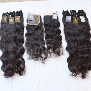 Vison brut indien à cuticule alignée 100 vison vierge cheveux brésiliens bruts lisses avec fermeture en dentelle Hd - Product Image 1