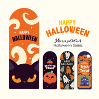 YEWAYOGA Tappetino Yoga in Gomma Naturale Personalizzabile, Antiscivolo, Leggero e Portatile, Ideale per Set Regalo di Natale e Halloween