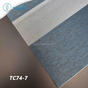 Persianas de Tela de Alta Calidad con Diseño de Rayas Dobles Transparentes y Sólidas, Control Manual <span class=keywords><strong>para</strong></span> <span class=keywords><strong>Ventanas</strong></span> del Hogar - Product Image 2