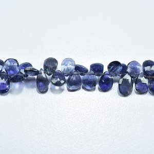 Cuentas de forma de pera facetadas de iolita Natural, cuentas sueltas de piedras preciosas para hacer joyas, collar, pendientes, venta al por mayor - Product Image 2