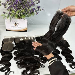 Tissage de cheveux vierges à cuticules alignées, paquets de 100% de cheveux bruts Remy avec Closure, Extensions de cheveux humains, vente en gros - Product Image 3