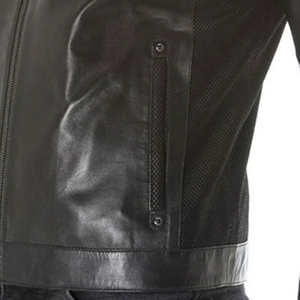 Chaqueta de cuero informal de bombardero de alta calidad para hombre con logotipo personalizado, chaquetas de hombre de talla grande pura en blanco de diseñador - Product Image 2