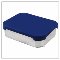 Boîte à lunch en acier inoxydable anti-fuite avec couvercle en silicone de qualité alimentaire 750 ml Contenant portable