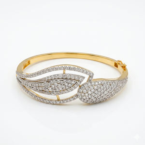 Round Cut Moissanite Diamond Sterling <b>Silver</b> <b>Bracelet</b> Fashion Body Jewelry <b>Bangle</b> - Product Image 1