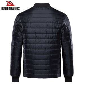 <b>Black</b> Duck Down Puffer Jacket for <b>Men</b> Thick Zipper Hooded Coat with Bubble Design Canvas Fabric <b>Overcoat</b> Style - Product Image 2