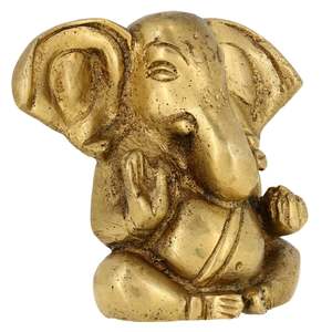 New Design Wholesale Supply Modern Handmade Brass Ganesh Sculpture with Best Quality for Prayer from India - Product Image 2