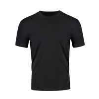 Camiseta de Manga Corta para Hombre, Etiqueta Privada, 180g, Poliéster/Algodón, Jersey con Estampado de Silicona 3D, Secado Rápido, Transpirable, Corte Regular