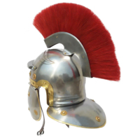 Casque romain fait main, chevalier médiéval, armure de guerrier, gladiateur, casque de cosplay pour reconstitution historique, costume fantastique et exposition de collection