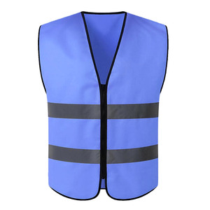 Custom Printed <b>Hi</b> <b>Vis</b> Safety Vest for Men Zipper Front Polyester Fabric Men's Workwear Customizable Logo Keem Brothers - Product Image 3