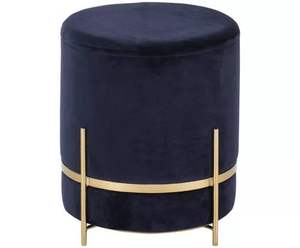 Housse de siège en velours noir, nouveau pouf en métal, tabouret décoratif pour la maison, l'hôtel et les villas - Product Image 3