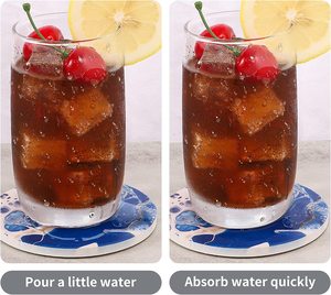 Sous-verres attrayants et élégants en marbre de qualité supérieure avec un look poli contemporain pour les accessoires de table de luxe - Product Image 3