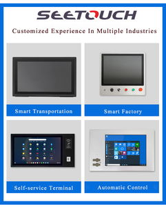 PC de panel industrial de 18,5/19/19 pulgadas con pantalla táctil de aluminio sin ventilador impermeable IP65 computadora integrada de pared en stock - Product Image 3