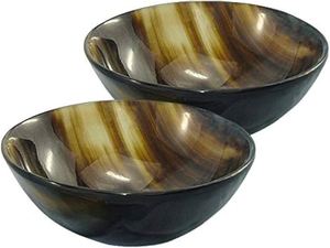 Vaisselle en corne de buffle naturelle de super qualité, petit design créatif de forme ovale, bol de fruits poli, fête jetable, vente en gros - Product Image 5