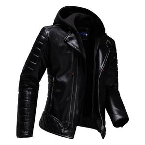 2025 Fashion Red <b>Jacket</b> <b>Men</b> '<b>s</b> PU Leather <b>Hooded</b> <b>Jacket</b> Personality Motorcycle <b>Jacket</b> Large Size Fashion <b>Men</b>' <b>S</b> Clothing - Product Image 1
