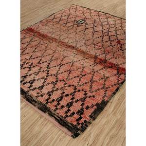 Alfombra Grande de Lana Anudada a Mano con Diseño Geométrico Rojo y Naranja 9x12 para Entrada del Hogar -Pae-4533 - Product Image 2