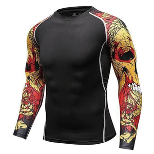 Oem Service Custom Design Low MOQ <b>MMA</b> <b>Rash</b> <b>Guard</b> Factory Price Comfortable Wear Men <b>MMA</b> <b>Rash</b> <b>Guard</b> - Product Image 3
