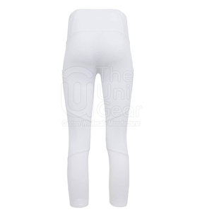 Women's High Quality Elastic Waist Yoga Leggings New Design Breathable Sports Pants Solid <b>Pattern</b> <b>Tights</b> for Workout - Product Image 3