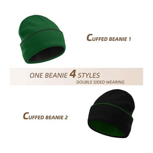 Bonnets en acrylique | Chapeaux en tricot d'hiver de luxe | Logo personnalisable en gros de qualité supérieure broderie 3D unisexe adulte couleurs personnalisées - Product Image 3