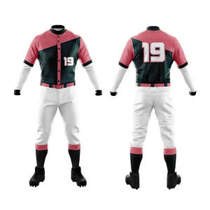 Top Trending Personalizar Logo Nuevo diseño Uniforme de béisbol de alto material Tela transpirable Uniforme de béisbol de material de alta calidad - Product Image 1