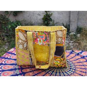 Sac fourre-tout matelassé sac à bandoulière en coton imprimé floral sac écologique durable, Yoga Shopping Beach Artist Boho - Product Image 2