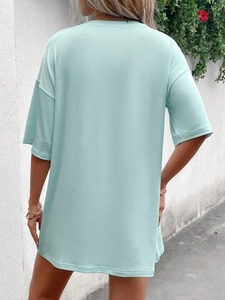 Camisetas de peso pesado para mujer, camiseta informal para mujer, camiseta de gran tamaño para mujer - Product Image 3
