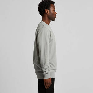 Vente en gros de pulls à col ras du cou de qualité supérieure pour hommes pulls à manches longues logo personnalisé teint dans un style uni pour l'hiver - Product Image 4