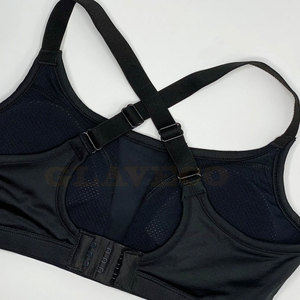 Sujetador Deportivo Transpirable de Talla Grande para Mujer con Logotipo Frontal, Alta Sujeción, Spandex/Nailon, Ropa Deportiva, Hecho en Pakistán - Product Image 5