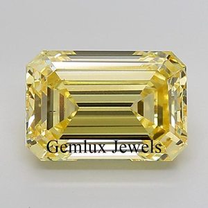 Calidad Premium Fancy Intense Yellow 7,5 quilates Emerald Cut IGI Certified Yellow Emerald Cut Lab Grown Diamante suelto para joyería - Product Image 3