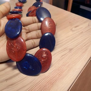 Trending Handmade Resin Necklaces Oval Beaded Premium Jewellery Women New Arrival Beaded Necklaces Trendy Jewellery for Sale - Product Image 6