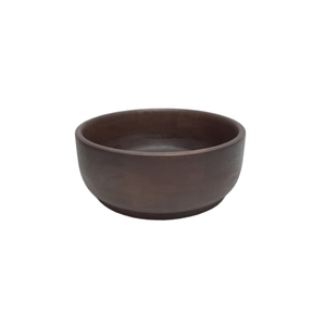 Tendance Design En Bois Forme Ronde Alimentaire Bol De Service Noir Fini Pour Cuisine Table À Manger Bols De Service Alimentaire À La Main En Vrac - Product Image 1