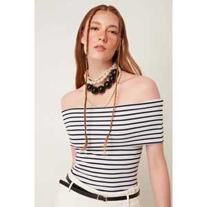 เสื้อเปิดไหล่ผ้าริบ 100% โมดอล แขนสั้น - Product Image 4