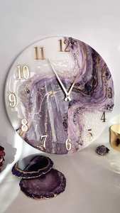 Reloj de Pared de Resina Epoxi CHOICES, Tamaño Personalizado, Funciona con Pilas, Diseño Moderno, Decoración para el Hogar, Bodas, Hecho a Mano, Calidad de Lujo - Product Image 6