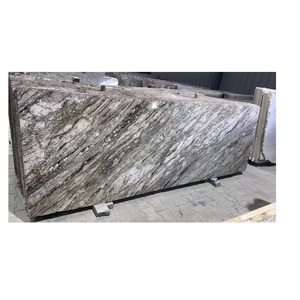 แผ่นหินอ่อนลายคลื่นอลาสก้าขัดเงาสำหรับปูพื้นห้องนอนและห้องน้ำและของตกแต่งหินธรรมชาติแผ่นใหญ่ส่งตรงจากโรงงาน - Product Image 1