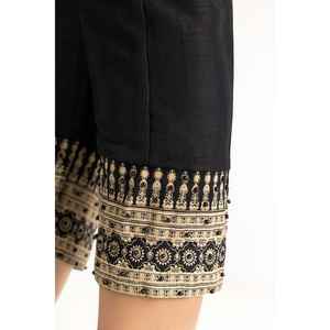 Pantalon en soie brute noire pour femme TR-22-124, collection de pantalons de costume - Product Image 2